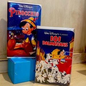 Disney vintage 90’s Pinocchio and 101 Dalmatians VHS
